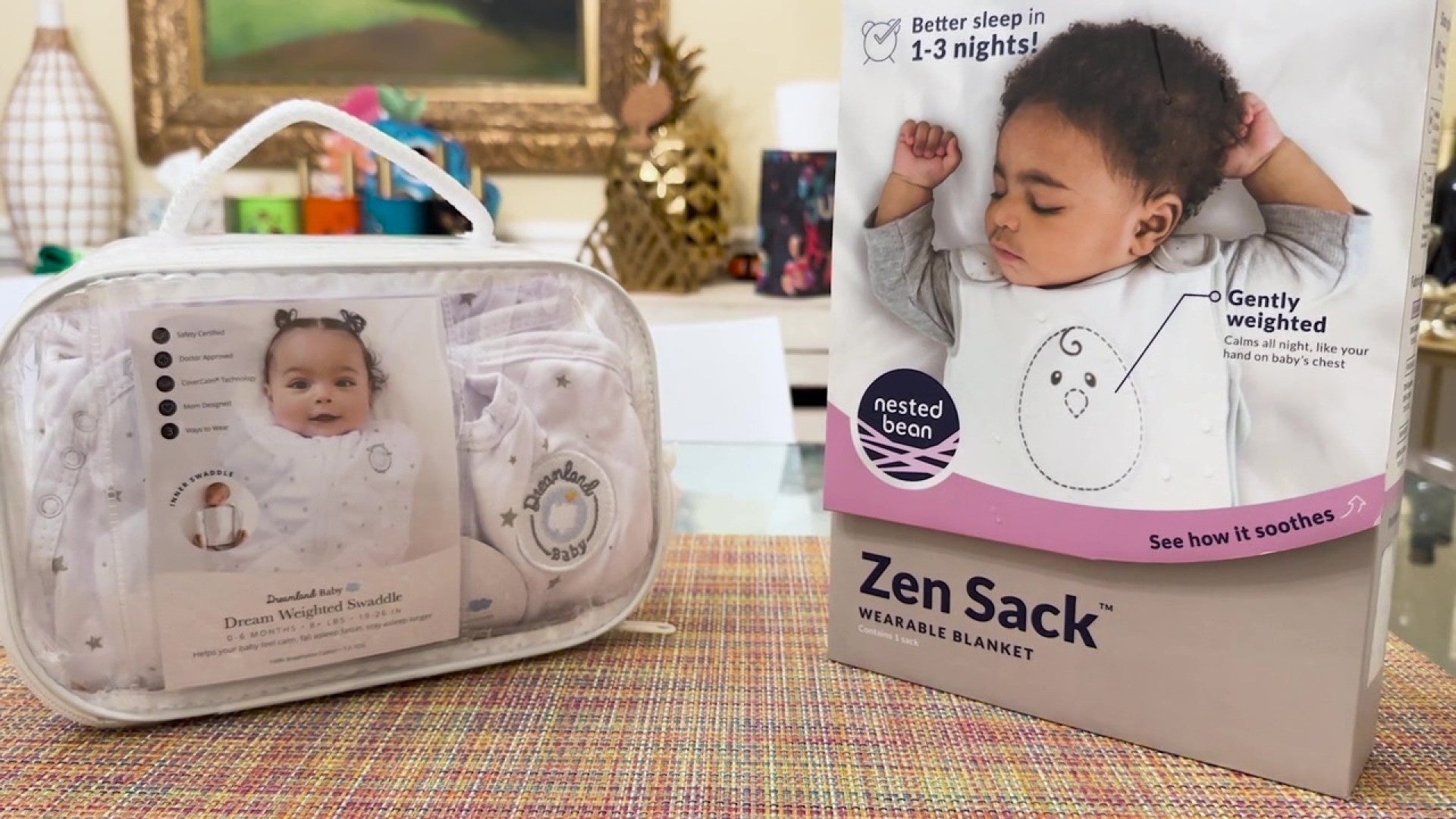 Sleep sack with store weight on chest